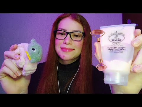 ASMR IRMÃ MAIS VELHA FAZ SUA SKINCARE 💖