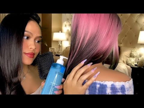 ASMR Can I Take Care Of U Before Bed? Playing W/ Your Hair, Makeup Removal, Skincare, Back Scratch 