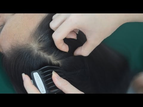 ASMR Hair Parting, Hair Pulling Real Person, No Talking Scalp Scratch For Stress Relief