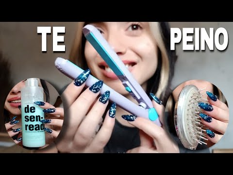 asmr Te PLANCHO el PELO HASTA que te DUERMAS 🪮😴🛏️