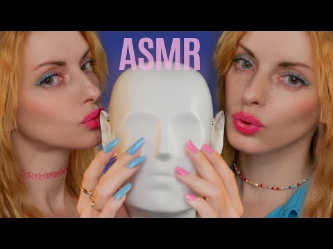 ASMR Kisses TWIN UpClose Gentle Kisses and Mouth Sounds