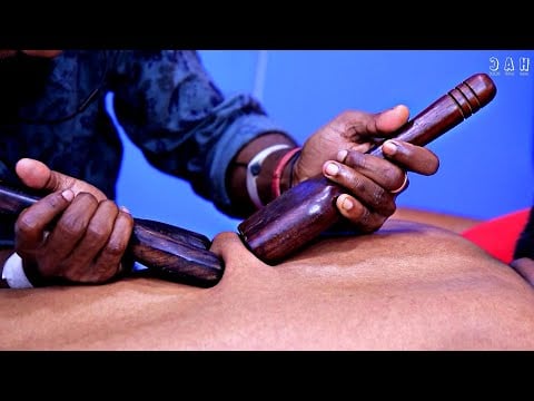 Indian Full Body Massage With Wooden Tools | ASMR Leg Massage ASMR Body Massage  TOK SEN THERAPY