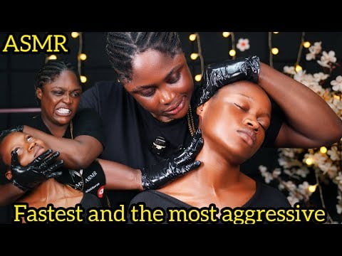 Intense and Fast Massage ASMR for Deep Sleep with gum cracking 