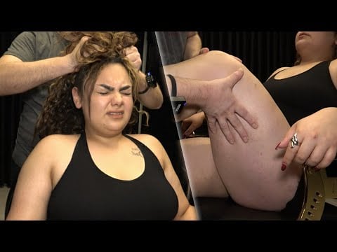 I GAVE LADY BEST TINGLING MASSAGE EVER + CRACKS + FOOT WASH + ASMR head,ear,armpit,chest,hip massage