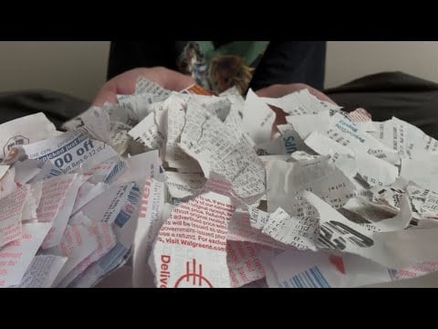 ASMR Receipt Ripping