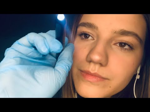Custom ROLEPLAY ASMR || Face examination and head massage || Gloves, light, head massage ||
