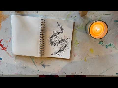 ASMR my second sketchbook (whispered)