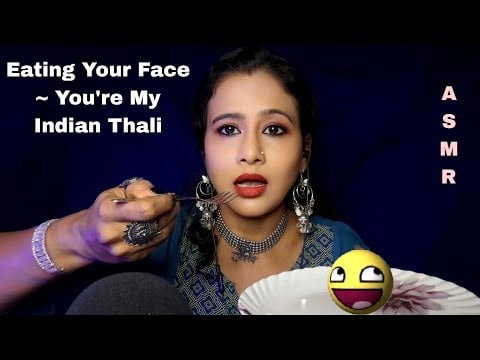 Eating Your Face ASMR 😳💛 Indian Thali Style | Invisible food | Pure Mouth Sounds | Asmr Ghosal