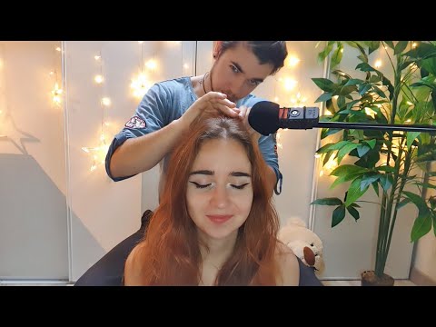 ASMR en couple | Mon copain me coiffe (il essaye 😂) ♥ @ASMR Tom et sérénité