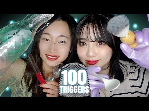 【ASMR】飽き性の人向け！10分で100種類の音😪[@hopeful_asmrコラボ]