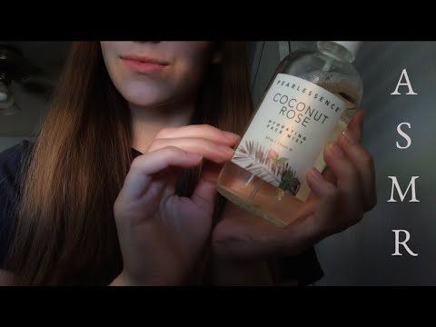 ASMR | Tapping Glass Bottles | Liquid Sounds (w/ light gum chewing)