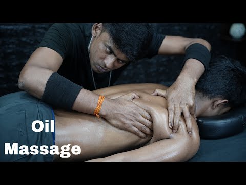Indian Head Massage And Full Body Massage With Neck Cracking | Oil Massage | Leg / Foot Massage ASMR