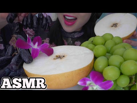 ASMR GIANT TROPICAL FRUITS (FRESH SATISFYING CRUNCHY EATING SOUNDS) NO TALKING | SAS-ASMR