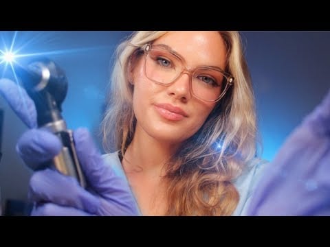 ASMR Ultimate Ear Exam you will Feel Up Close Ear to Ear Whispers, Inaudible, Otoscope, Ear Cleaning