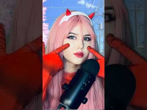 🌙 ASMR anime cosplay Zero Two 💗 relaxing video (full on my channel)