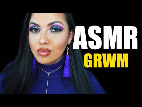 ASMR Get Ready With Me Green And Purple Look   LOFi Soft Spoken Chit Chat