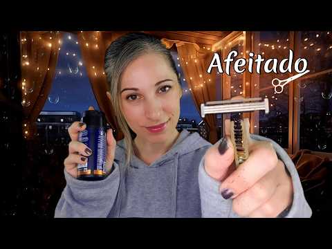 ASMR Afeitado clásico bajo la lluvia | Ambiente acogedor para dormir | Roleplay