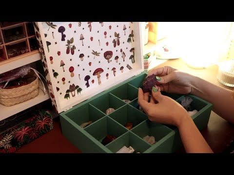 ASMR Organizando meus Cristais novos e antigos 💎✨️