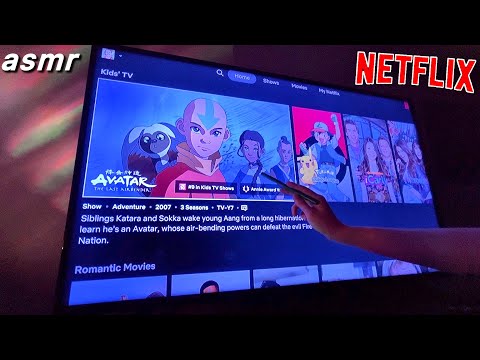ASMR | Scrolling Through My Netflix 🎥 (movie whisper ramble + TV tracing)