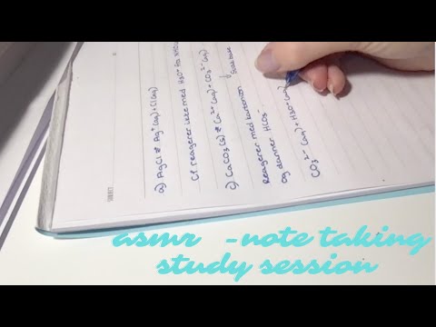 asmr - note taking - study session