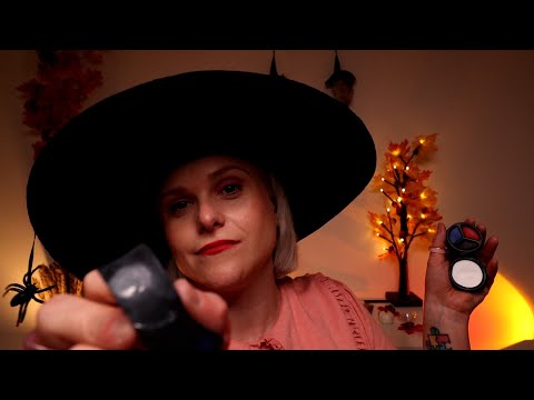 A SUPER Fast ASMR Halloween Make Up / Face Painting