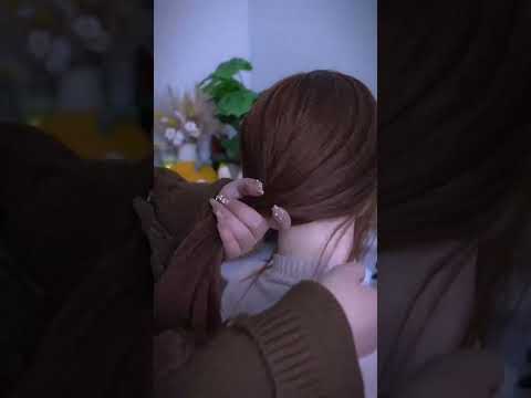 hair play with long nails #asmr #hairasmr #hairsounds #sleepaid