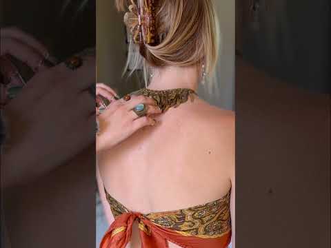 The Tingliest Necklace for ASMR #relax #massagetherapy #brushingsounds