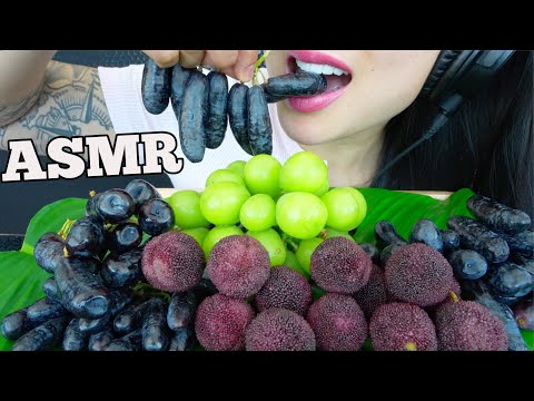 ASMR MOON GRAPES + KYOHO GRAPES + YANGMEI (SATISFYING CRUNCHY EATING SOUNDS) NO TALKING | SAS-ASMR