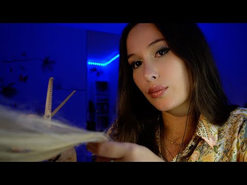 ASMR Roleplay - SALON DE COIFFURE 💇🏼‍♀️​​✂️​​ (analyse cheveux, shampoing, soins, coupe, brushing)