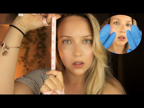 ASMR 📏 Face Measuring 👁️ Eye Measuring, Face Fixing, Face Touching to Sleep | Soft Spoken