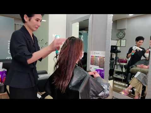 미용실 ASMR  뿌리염색(멋내기새치)  바르는방법?    root dye/Korean beauty salon