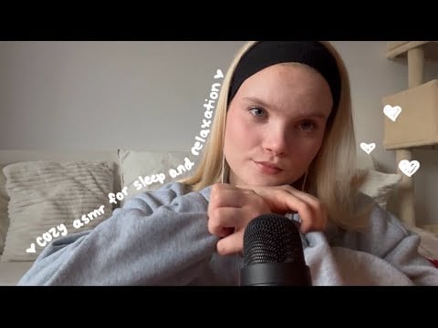 ASMR hand sounds, tongue clicking & fabric scratching ❄️
