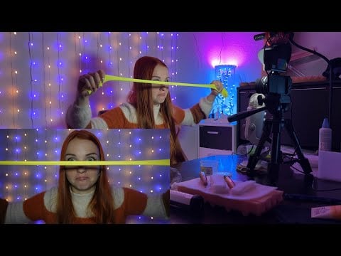 Behind-the-scenes Video ASMR Sticky Slime and Hand Movement