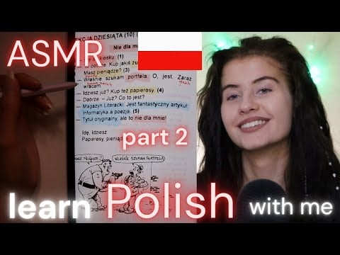ASMR learn POLISH with me pt. 2 🇵🇱 Polish For Beginners to make you sleepy (whispered)