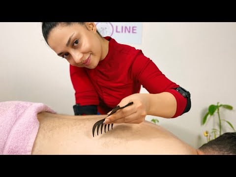 Asmr Massage Sedef - Back scraping (Table Massage)
