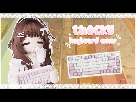 ꒰ roblox asmr 🌸꒱ TOWER OF COFFEE but it's THOCKY keyboard asmr ♡ doing my favorite towers!