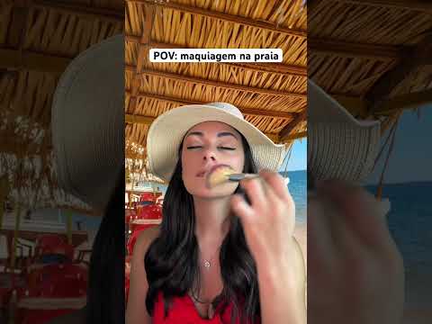 POV: maquiagem na praia #asmr #asmrsounds #humor #shorts