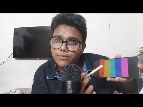 2 Minutes ASMR Eye Exam [ Flashlights , following objects , color test etc]