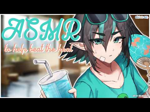 3DIO ASMR | Tomboy Neighbor helps you Beat the Heat 🧊☀️| Ice, Fizzy Drinks & Fans