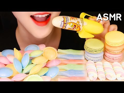 WAX CANDY ASMR UFO CANDY ASMR MACARON ASMR MARSHMALLOW ASMR NO TALKING