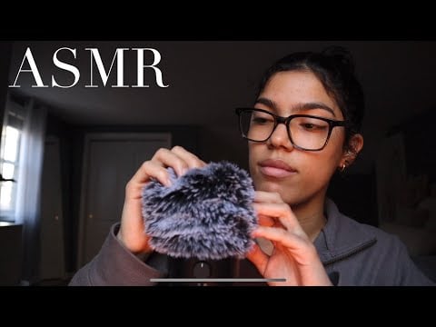 ASMR fluffy mic cover sounds/soft whispering