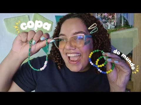 ASMR ARRUMANDO SEU CABELO PARA A COPA DO MUNDO 🇧🇷💖