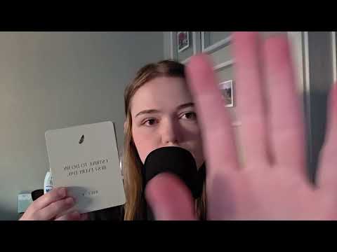 asmr affirmations with tapping and hand movements