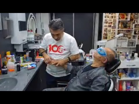 ASMR RELAXING HAIR CUTTING , BEARD TRIMMING AND MASSAGE