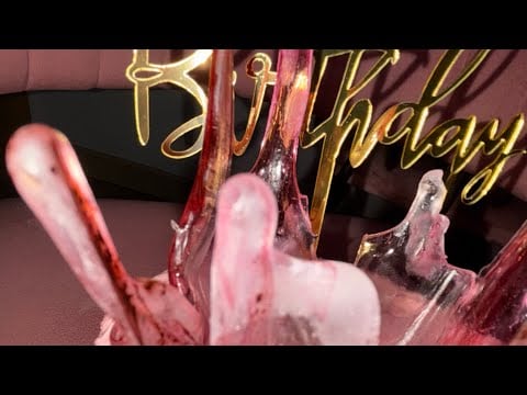 남자친구가 사준 생일케이크.....asmr........