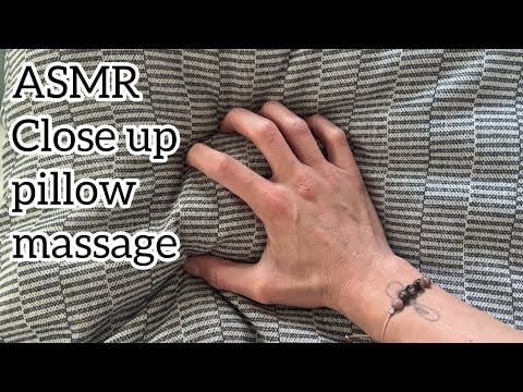 ASMR 🌙 Close up pillow massage - Hand movements & fabric sounds (no talking)