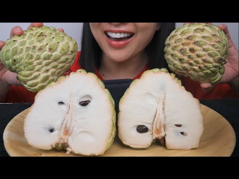 GIANT SUGAR APPLE (ASMR EATING SOUNDS) LIGHT WHISPERS | SAS-ASMR