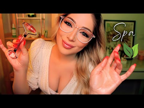 ASMR Relaxing Face Massage and Spa 🍃 Facial and Scrub, Personal Attention, Relaxing Music