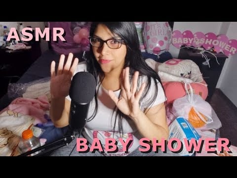 ASMR MASTICANDO CHICLE + TE CUENTO SOBRE EL BABY SHOWER Y TE MUESTRO LOS REGALITOS | ASMR en Español