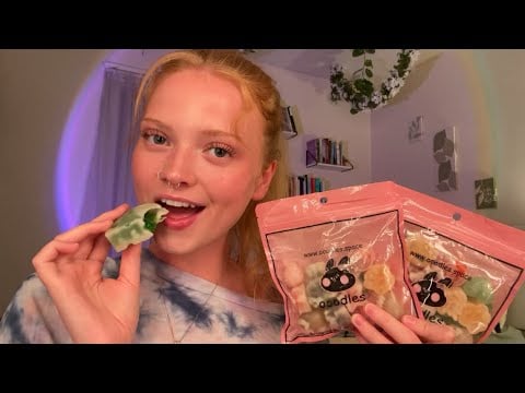 ASMR ~ Eating adorable wax candies 🐻💕💜